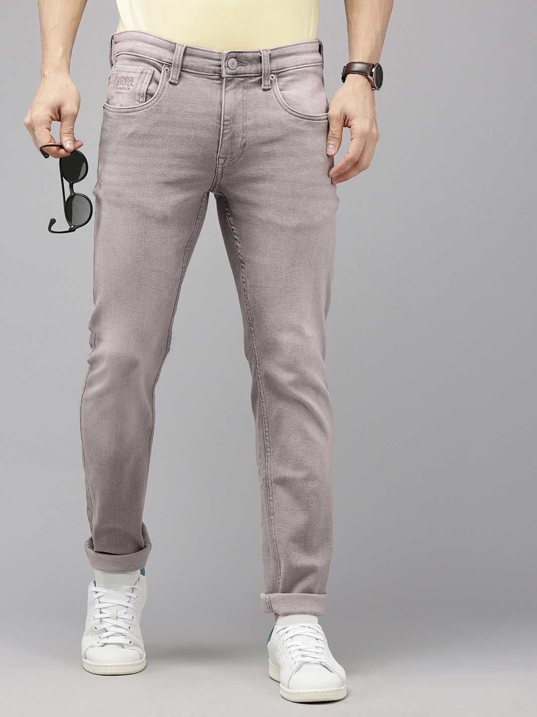 U.S. Polo Assn. Denim Co. Men Brandon Slim Tapered Fit Heavy Fade Stretchable Jeans, Grey
U.S. Polo Assn. Denim Co. Men Brandon Slim Tapered Fit Heavy Fade Stretchable Jeans, Grey