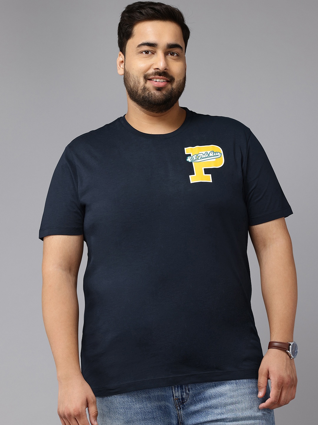 U.S. Polo Assn. Denim Co. Plus Size Typography Print Pure Cotton Slim Fit T-shirt, Navy blue
U.S. Polo Assn. Denim Co. Plus Size Typography Print Pure Cotton Slim Fit T-shirt, Navy blue