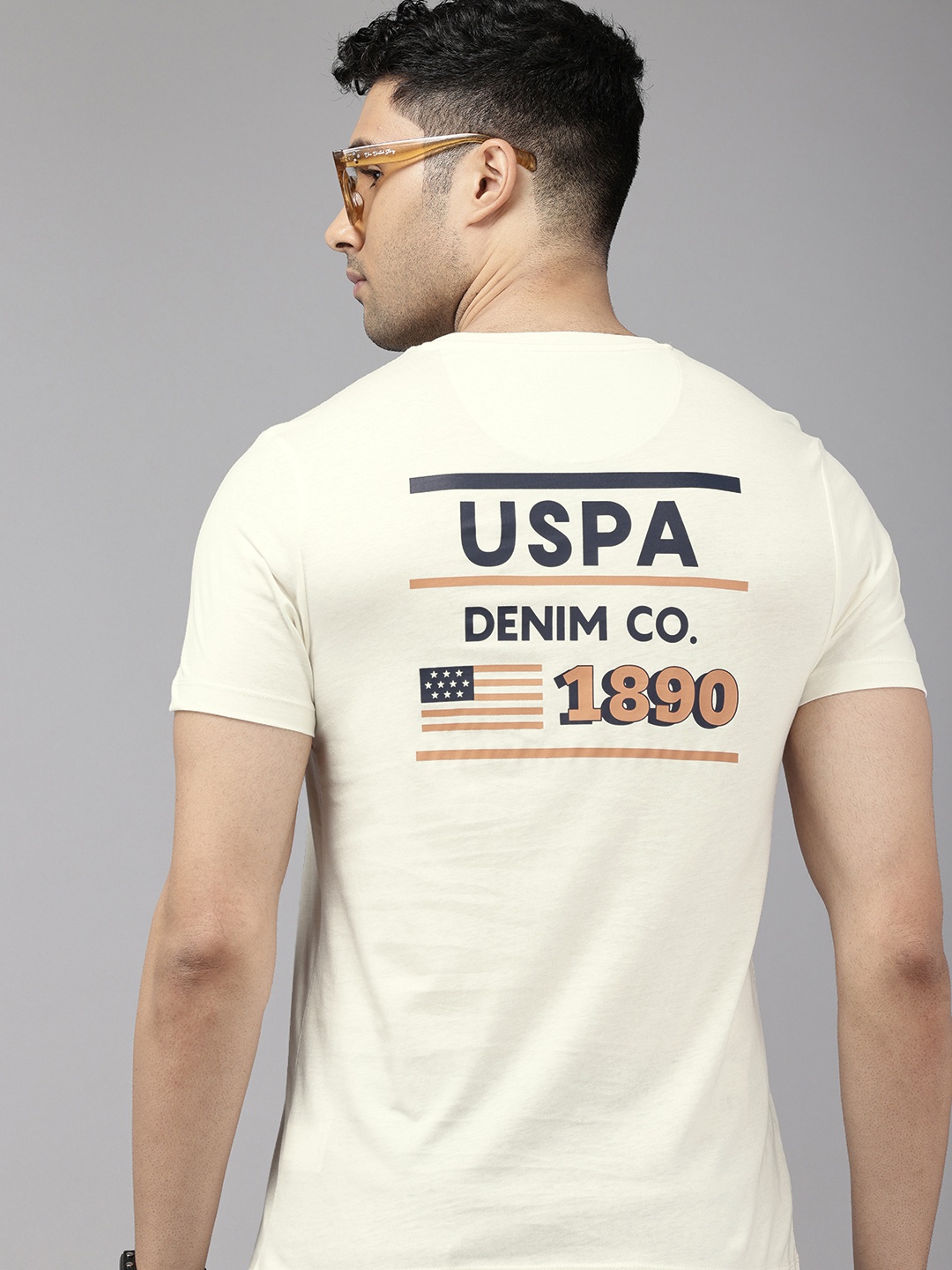 U.S. Polo Assn. Denim Co. Typography Printed Pure Cotton Slim Fit T-shirt, Off white
U.S. Polo Assn. Denim Co. Typography Printed Pure Cotton Slim Fit T-shirt, Off white