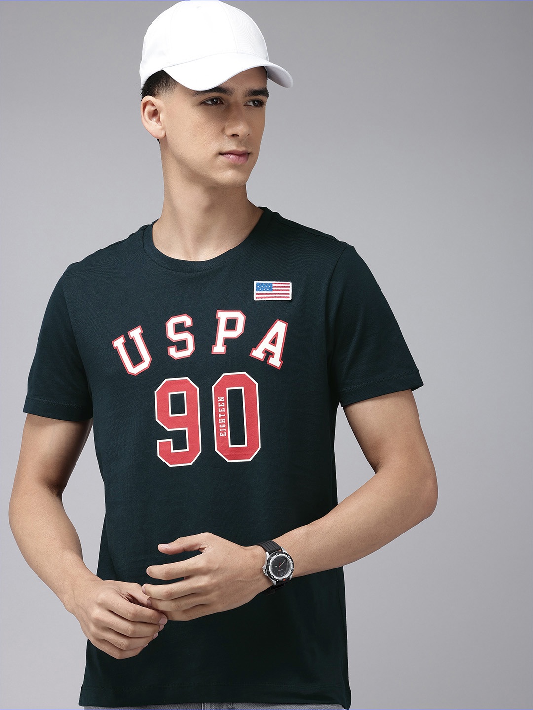 U.S. Polo Assn. Denim Co. Pure Cotton Brand Logo Printed Slim Fit T-shirt, Navy blue
U.S. Polo Assn. Denim Co. Pure Cotton Brand Logo Printed Slim Fit T-shirt, Navy blue