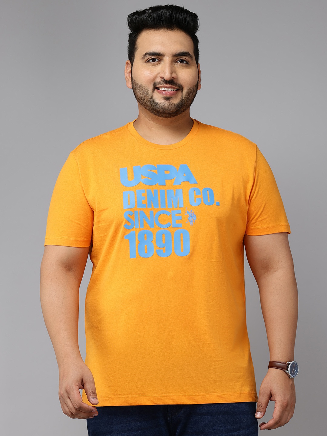 U.S. Polo Assn. Denim Co. Plus-Size Brand Logo Print Pure Cotton Slim Fit T-shirt, Yellow
U.S. Polo Assn. Denim Co. Plus-Size Brand Logo Print Pure Cotton Slim Fit T-shirt, Yellow