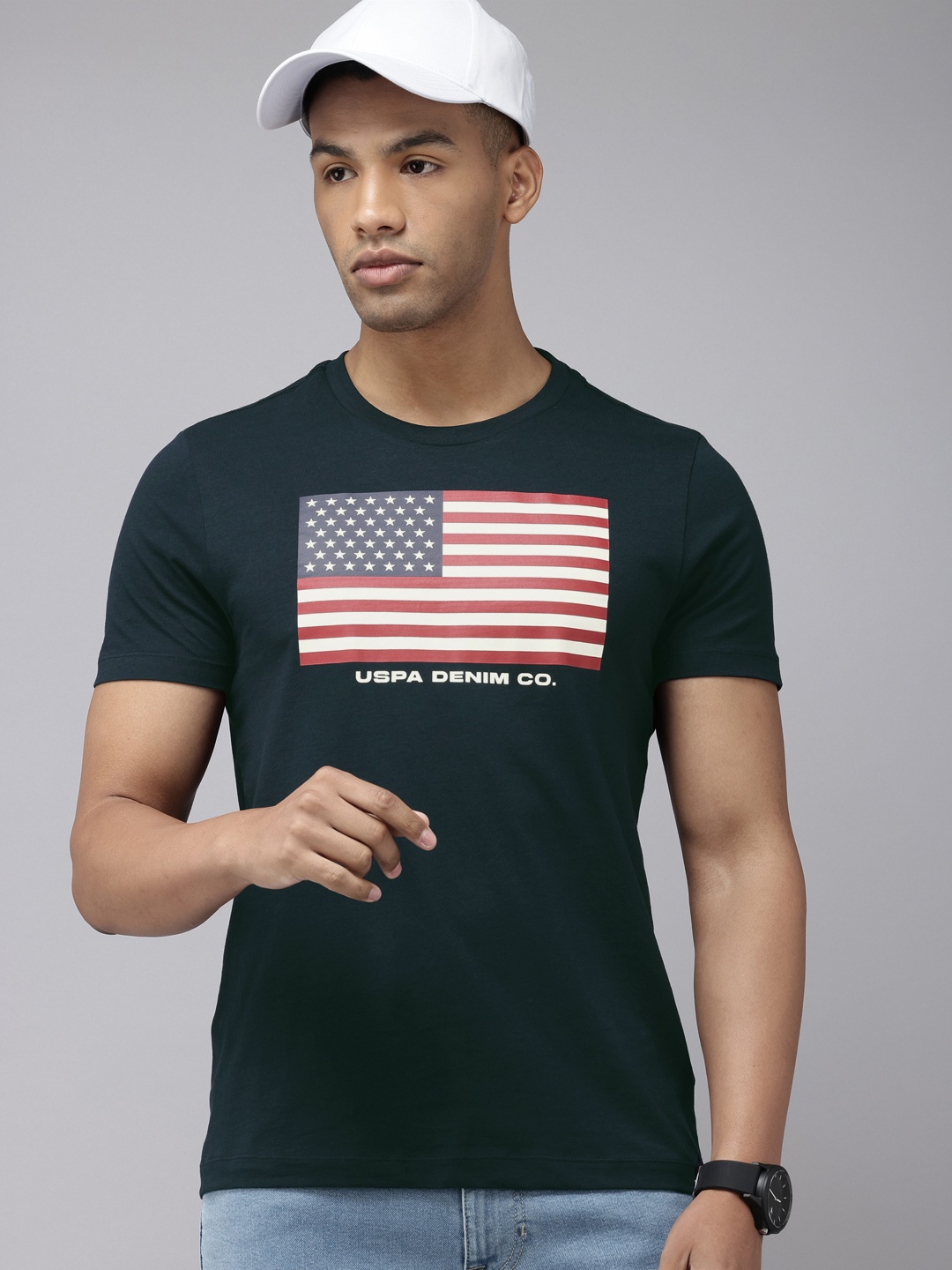 U.S. Polo Assn. Denim Co. Pure Cotton Brand Logo Printed Slim Fit T-shirt, Navy blue
U.S. Polo Assn. Denim Co. Pure Cotton Brand Logo Printed Slim Fit T-shirt, Navy blue