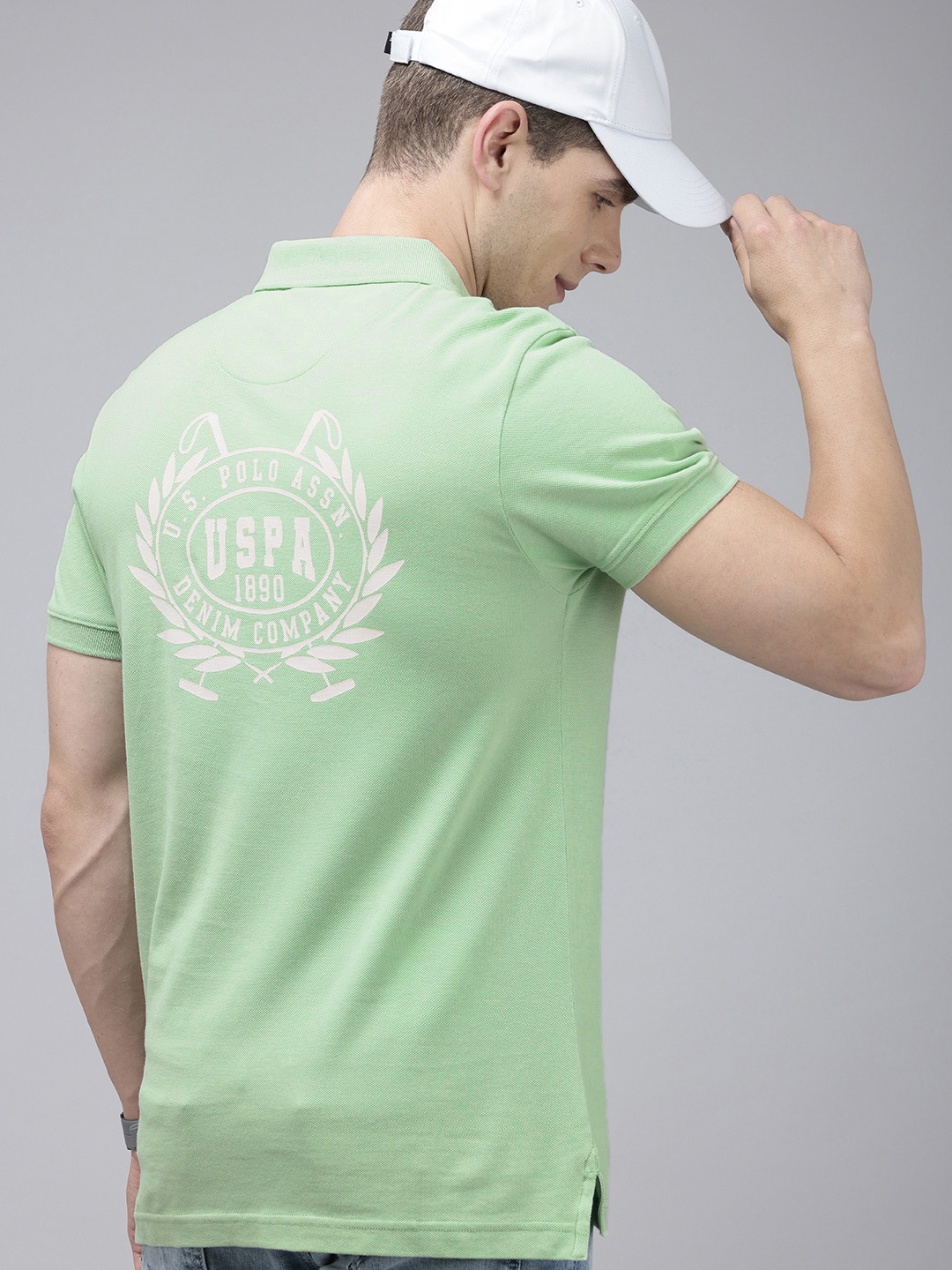 U.S. Polo Assn. Denim Co. Brand Logo Printed Slim Fit Pure Cotton Polo Collar T-shirt, Green
U.S. Polo Assn. Denim Co. Brand Logo Printed Slim Fit Pure Cotton Polo Collar T-shirt, Green