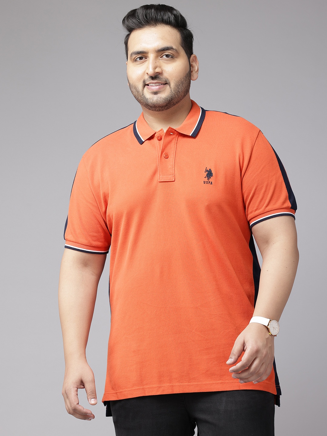 U.S. Polo Assn. Plus Size Polo Collar Pure Cotton Slim Fit T-shirt, Orange
U.S. Polo Assn. Plus Size Polo Collar Pure Cotton Slim Fit T-shirt, Orange