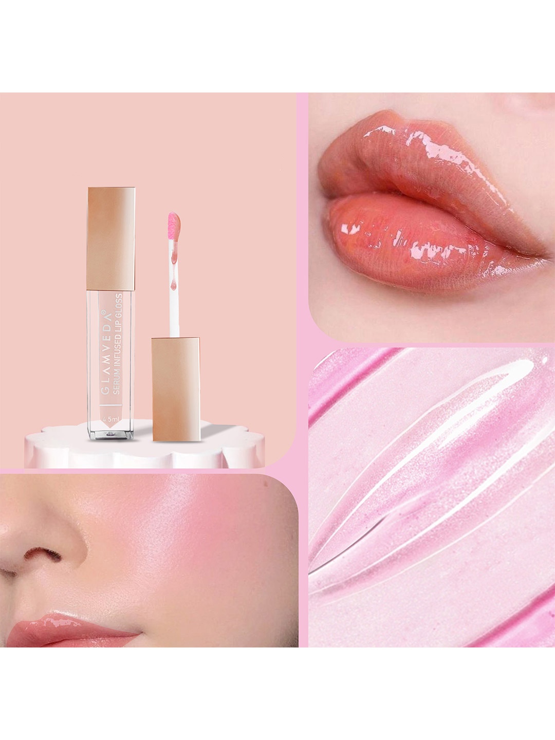 GLAMVEDA High Shine Serum Infused Color Changing Lip Gloss with Vitamin E - Hookup 109, Pink
GLAMVEDA High Shine Serum Infused Color Changing Lip Gloss with Vitamin E - Hookup 109, Pink