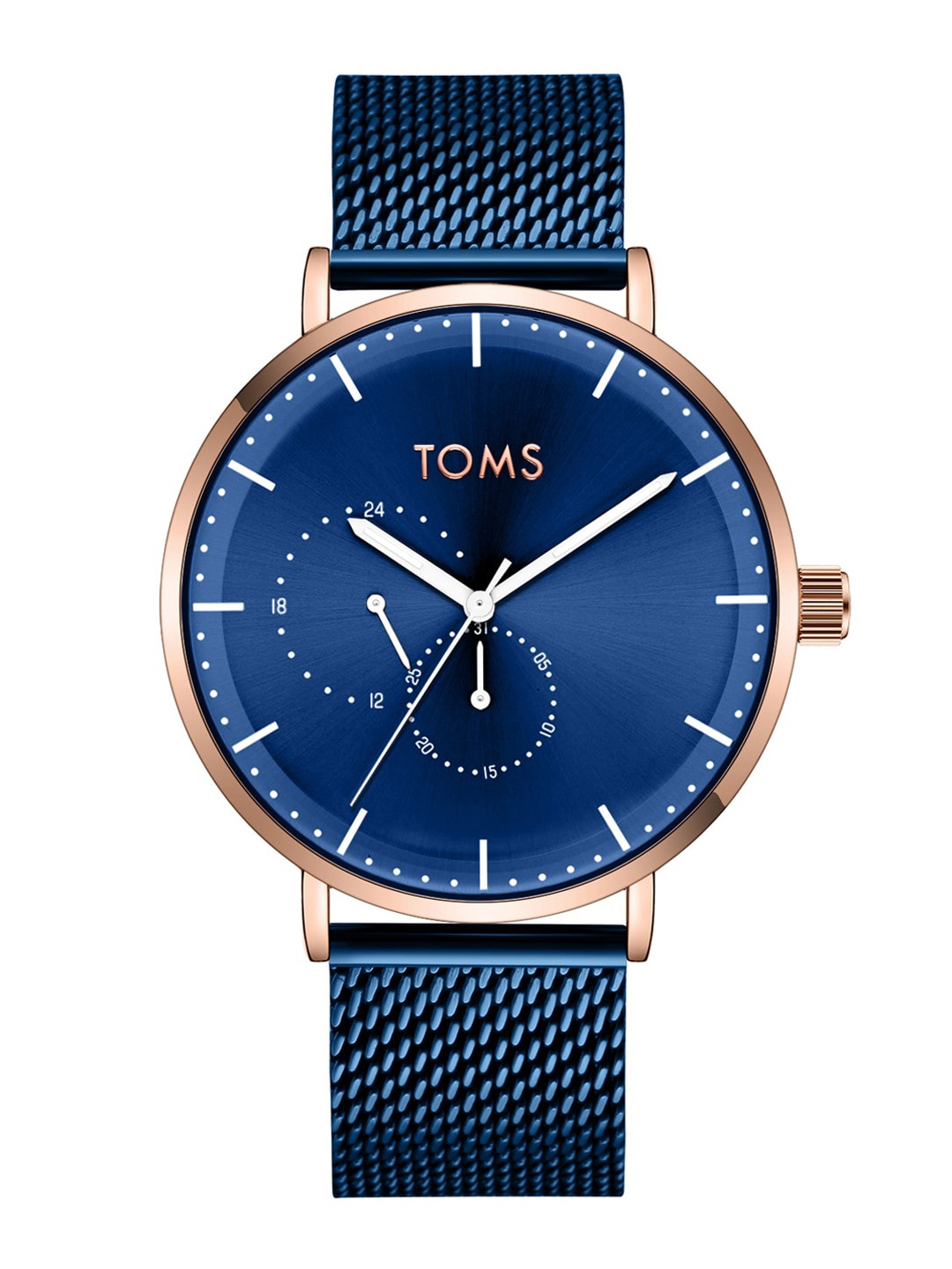 TOMS Men Dial & Stainless Steel Bracelet Style Straps Analogue Watch T1907C-T, Blue
TOMS Men Dial & Stainless Steel Bracelet Style Straps Analogue Watch T1907C-T, Blue