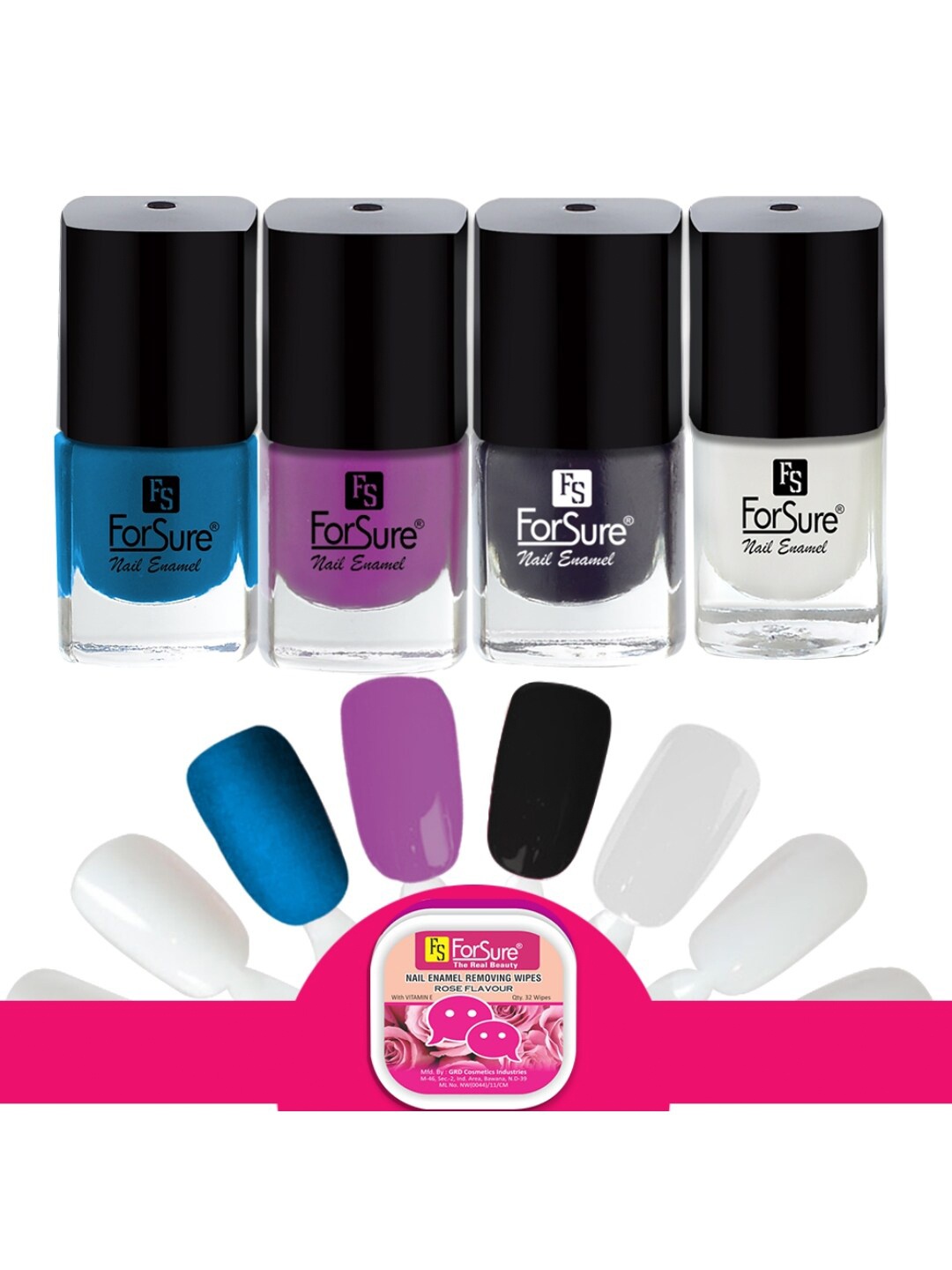 ForSure Trendy Set Of 4 Long Lasting Nail Enamel-5ml Each-115-112-118-109, Blue
ForSure Trendy Set Of 4 Long Lasting Nail Enamel-5ml Each-115-112-118-109, Blue