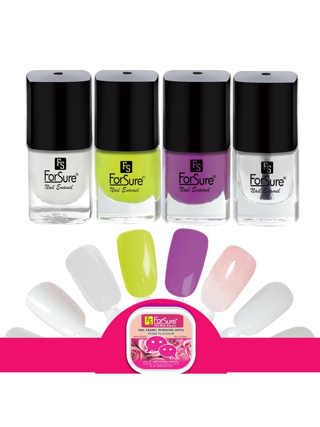 ForSure Set Of 4 Trendy Long-Lasting Nail Polish 5ml Each - Shades 109-114-115-116, White
ForSure Set Of 4 Trendy Long-Lasting Nail Polish 5ml Each - Shades 109-114-115-116, White