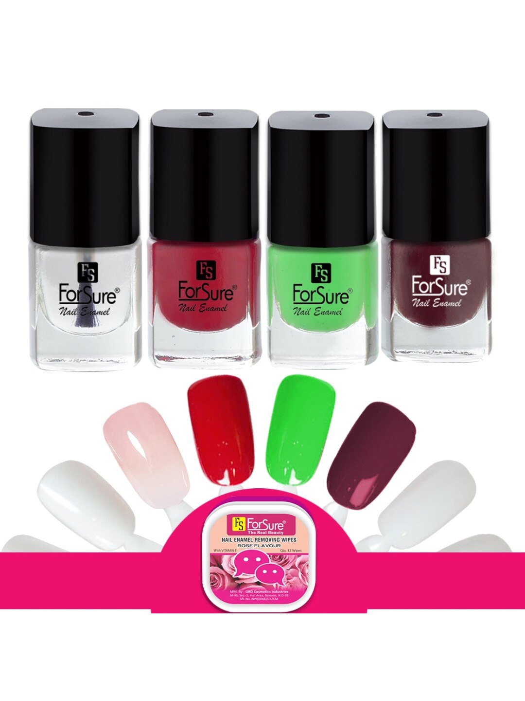 ForSure Set Of 4 Trendy Long-Lasting Nail Polish 5ml Each - Shades 114-111-106-117, Multi
ForSure Set Of 4 Trendy Long-Lasting Nail Polish 5ml Each - Shades 114-111-106-117, Multi