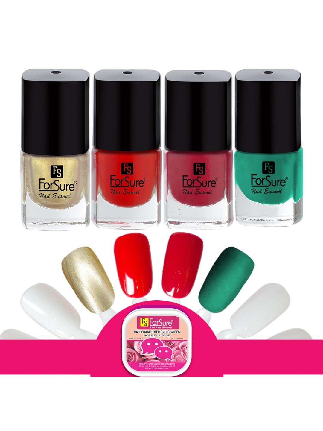 ForSure Trendy Set Of 4 Long Lasting Gloss Nail Polish-5ml Each-106-104-107-113, Multi
ForSure Trendy Set Of 4 Long Lasting Gloss Nail Polish-5ml Each-106-104-107-113, Multi