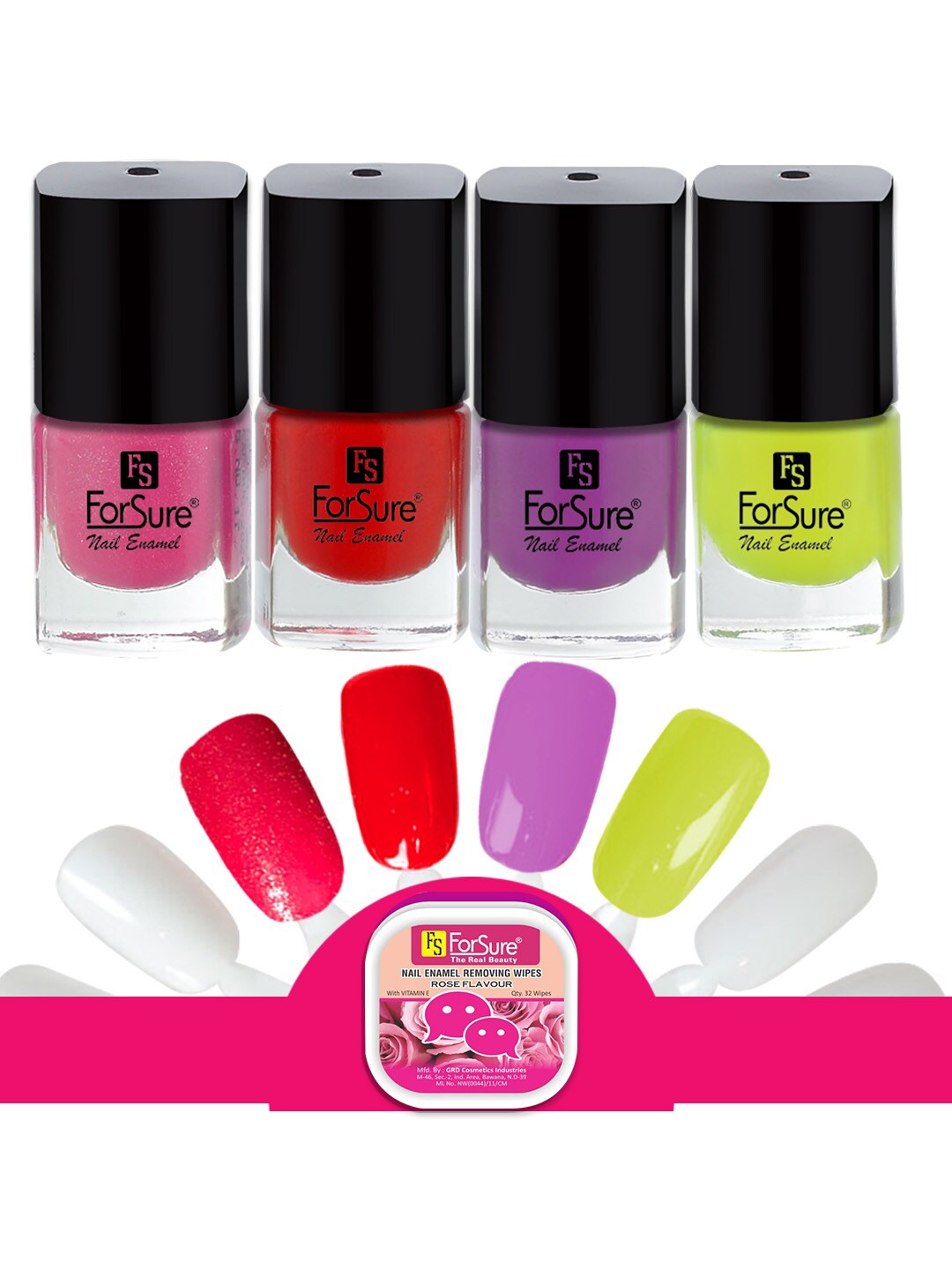 ForSure Set Of 4 Trendy Long-Lasting Nail Polish 5ml Each - Shades 107-108-109-116, Multi
ForSure Set Of 4 Trendy Long-Lasting Nail Polish 5ml Each - Shades 107-108-109-116, Multi