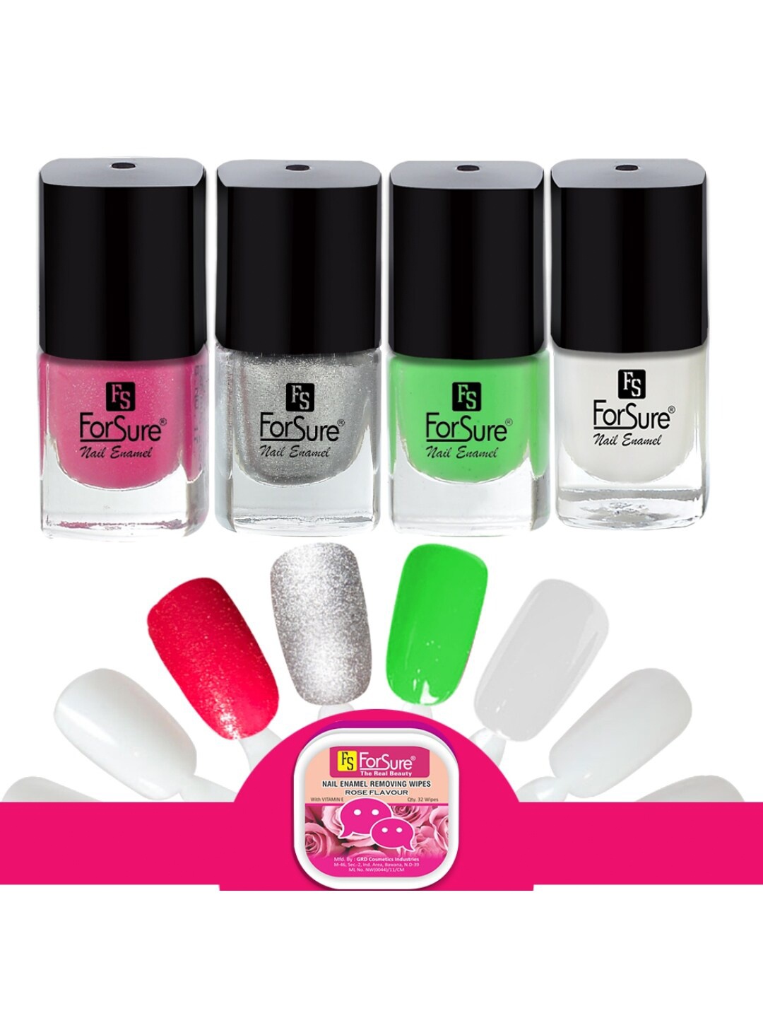 ForSure Set Of 4 Trendy Long-Lasting Nail Polish 5ml Each - Shades 108-105-117-115, Multi
ForSure Set Of 4 Trendy Long-Lasting Nail Polish 5ml Each - Shades 108-105-117-115, Multi