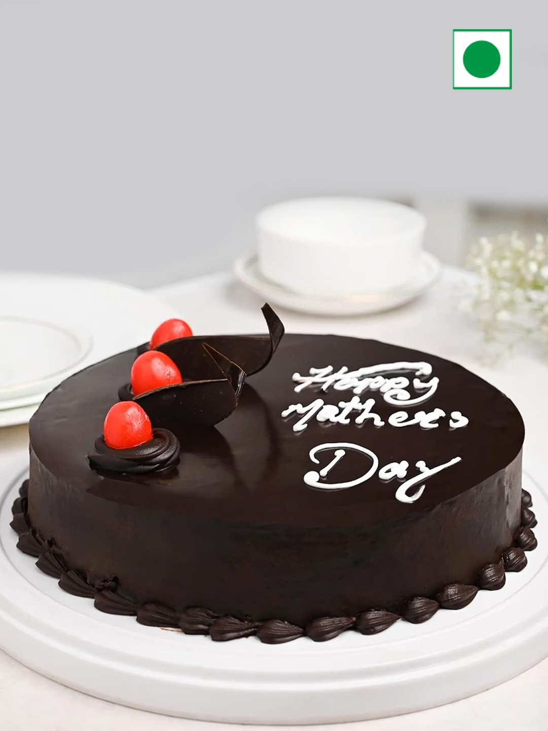 

Floweraura Mother's Day Round Eggless Chocolate Cake 3 kg, Multi