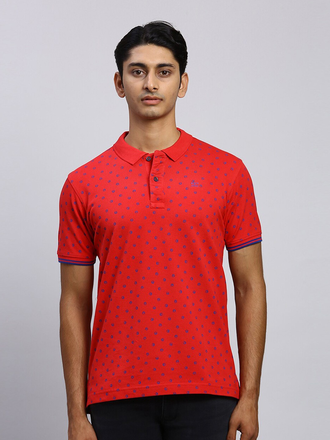 ColorPlus Tailored Fit Micro Or Ditsy Printed Polo Collar Cotton Casual T-shirt, Red
ColorPlus Tailored Fit Micro Or Ditsy Printed Polo Collar Cotton Casual T-shirt, Red