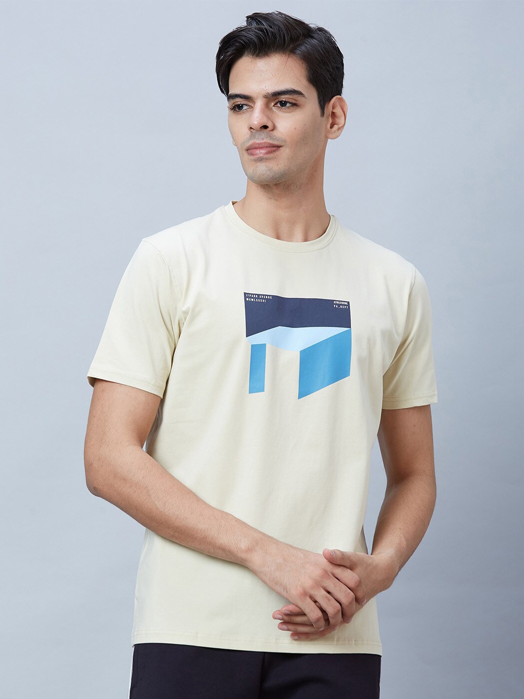 Park Avenue Typography Printed Short Sleeves Round Neck Cotton Slim Fit T-shirt, Yellow
Park Avenue Typography Printed Short Sleeves Round Neck Cotton Slim Fit T-shirt, Yellow