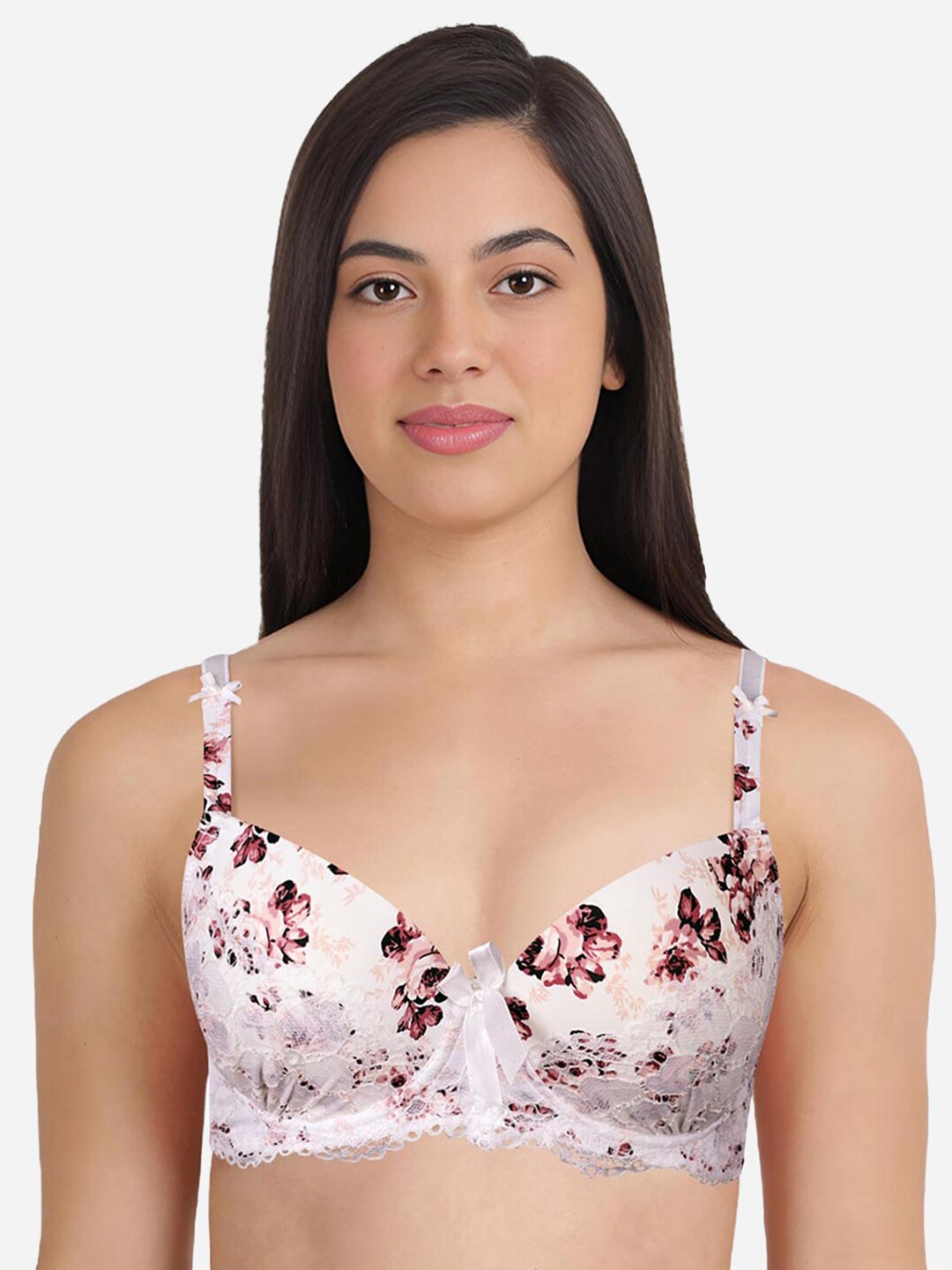 Susie Floral All Day Comfort Everyday Bra - Medium Coverage Underwired Lightly Padded, White
Susie Floral All Day Comfort Everyday Bra - Medium Coverage Underwired Lightly Padded, White