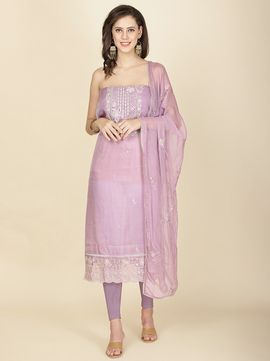 Meena Bazaar Ethnic Motifs Embroidered Sequinned Organza Unstitched Dress Material, Purple
Meena Bazaar Ethnic Motifs Embroidered Sequinned Organza Unstitched Dress Material, Purple