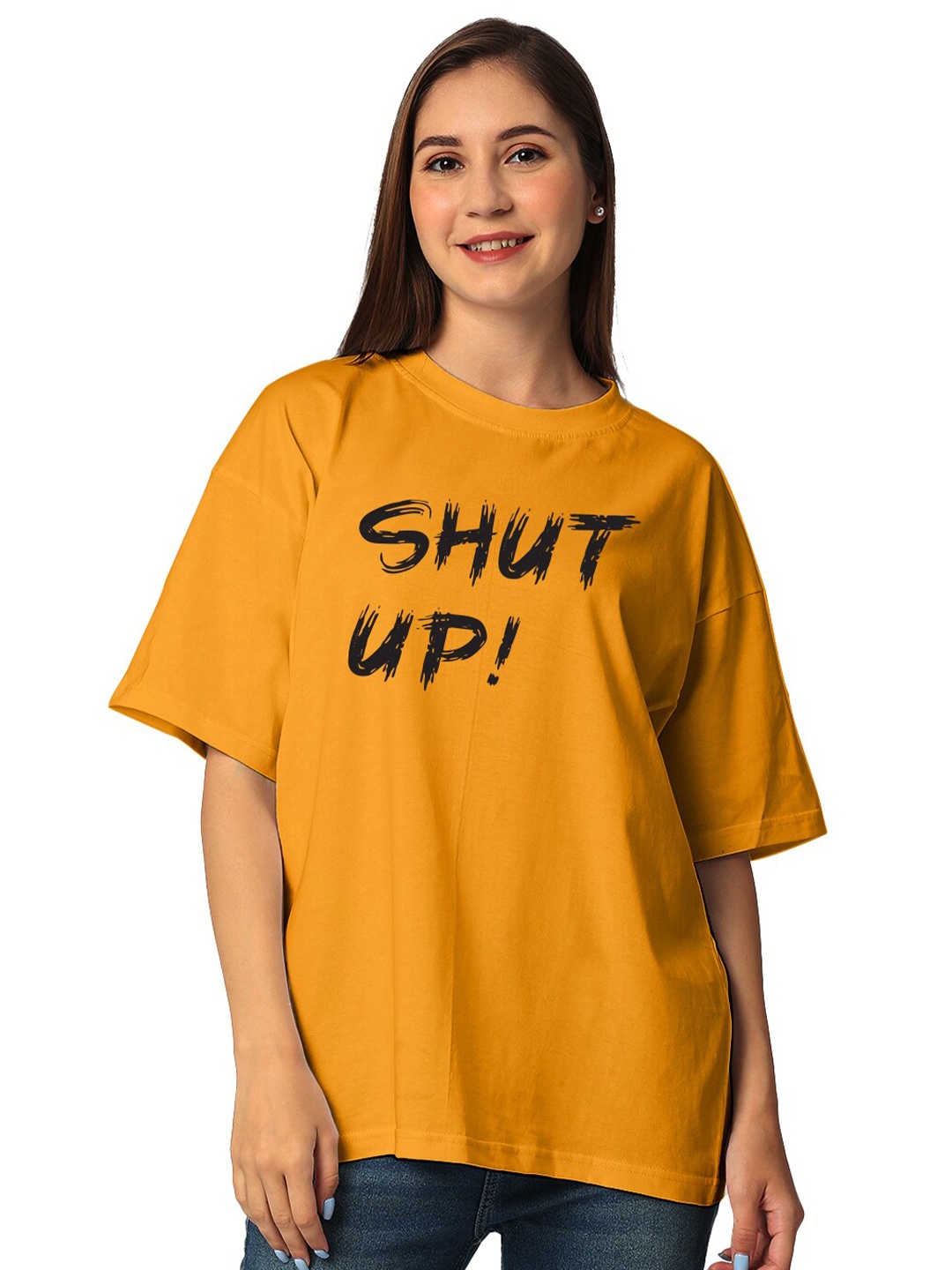 STATUS MANTRA Typography Printed Round Neck Three-quarter, Drop-Shoulder Sleeves T-shirt, Yellow
STATUS MANTRA Typography Printed Round Neck Three-quarter, Drop-Shoulder Sleeves T-shirt, Yellow