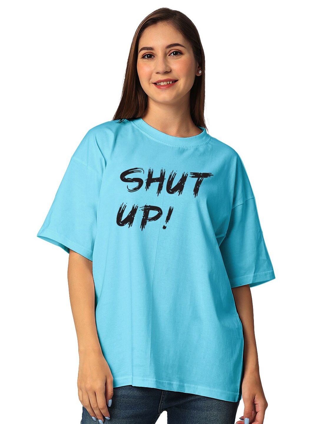 STATUS MANTRA Typography Printed Round Neck Three-quarter, Drop-Shoulder Sleeves T-shirt, Turquoise blue
STATUS MANTRA Typography Printed Round Neck Three-quarter, Drop-Shoulder Sleeves T-shirt, Turquoise blue
