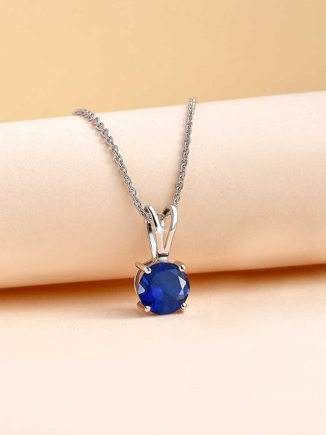 Ornate Jewels 925 Sterling Silver Rhodium-Plated Sapphire Solitaire Pendant with Chain
Ornate Jewels 925 Sterling Silver Rhodium-Plated Sapphire Solitaire Pendant with Chain