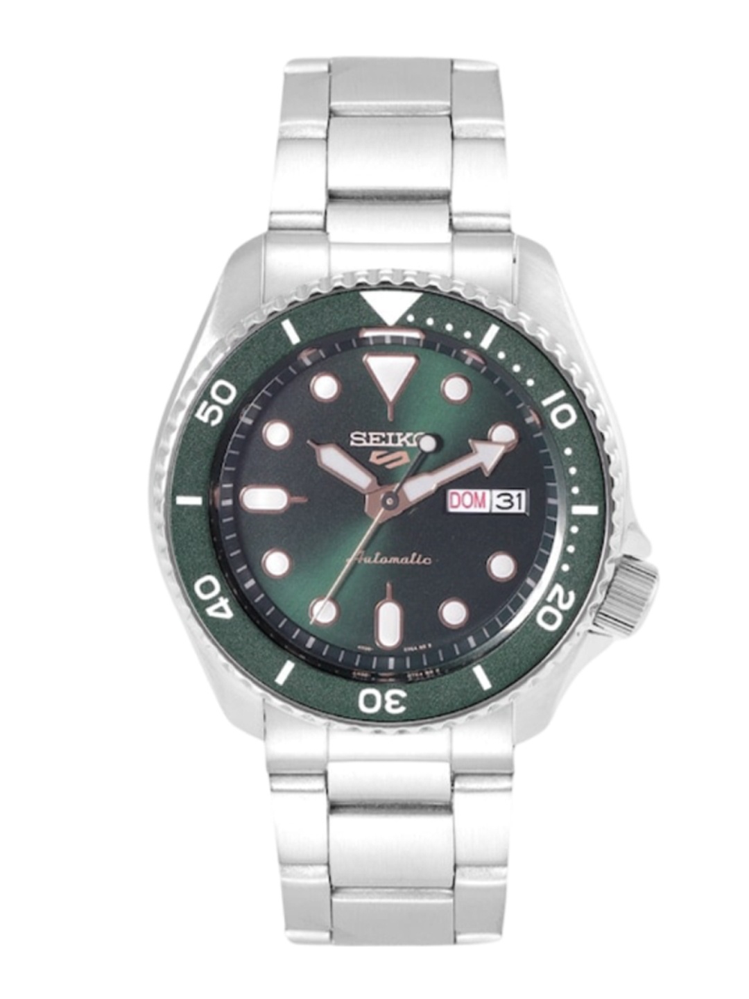 SEIKO Men Skeleton Dial Straps Analogue Automatic Motion Powered Watch SRPD63K1, Green
SEIKO Men Skeleton Dial Straps Analogue Automatic Motion Powered Watch SRPD63K1, Green