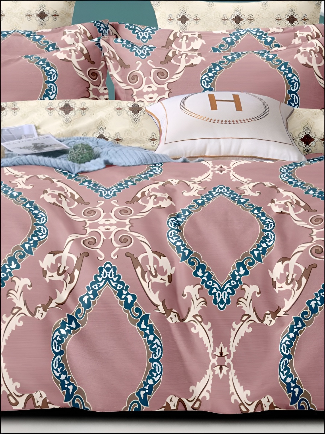 Aura Pink & Blue Ethnic Motifs 220 TC Cotton Queen Bedsheet With 2 Pillow Covers
Aura Pink & Blue Ethnic Motifs 220 TC Cotton Queen Bedsheet With 2 Pillow Covers