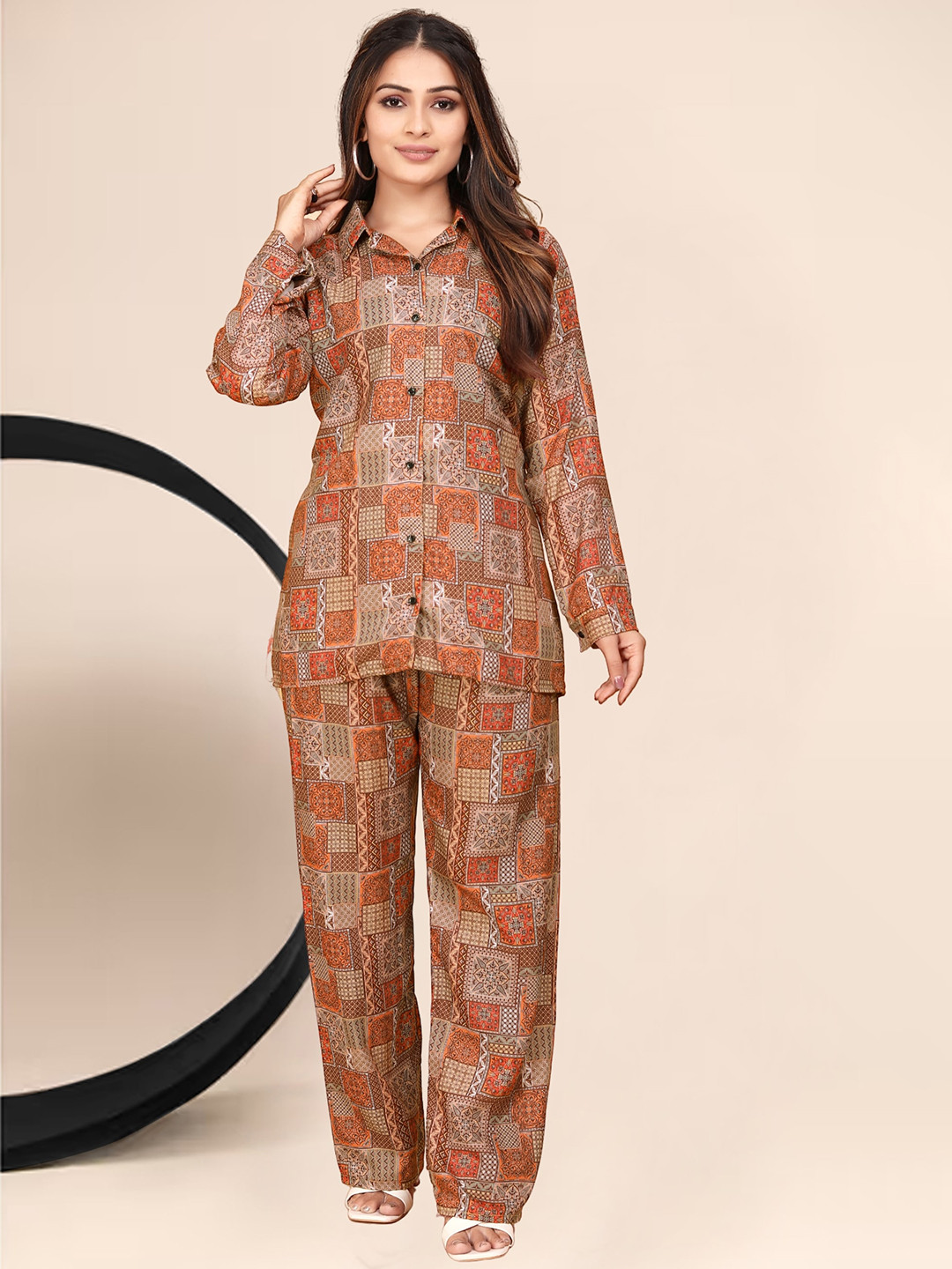 Anouk Beige Ethnic Motifs Printed Shirt With Trouser
Anouk Beige Ethnic Motifs Printed Shirt With Trouser