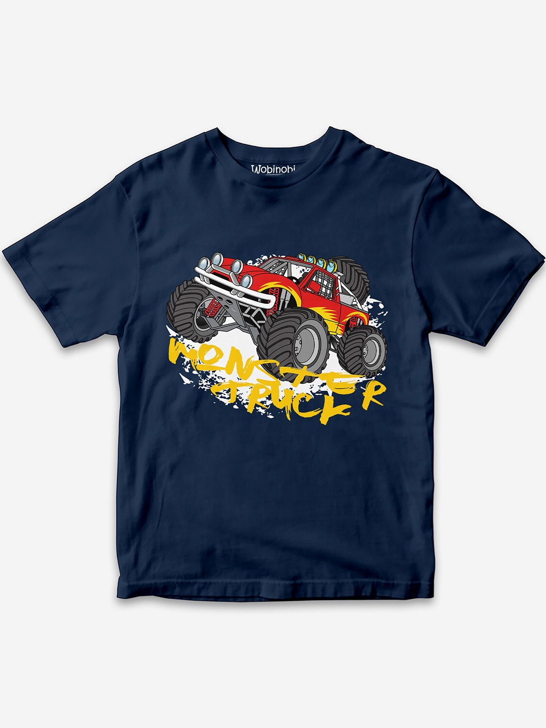 Wobinobi Boys Monster Truck Race Printed Pure Cotton Bio Finish T-shirt, Navy blue
Wobinobi Boys Monster Truck Race Printed Pure Cotton Bio Finish T-shirt, Navy blue
