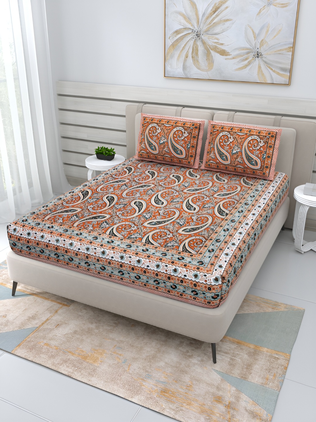 PATRICKO Brown & White Ethnic Motifs 210 TC Cotton Queen Bedsheet With 2 Pillow Covers
PATRICKO Brown & White Ethnic Motifs 210 TC Cotton Queen Bedsheet With 2 Pillow Covers