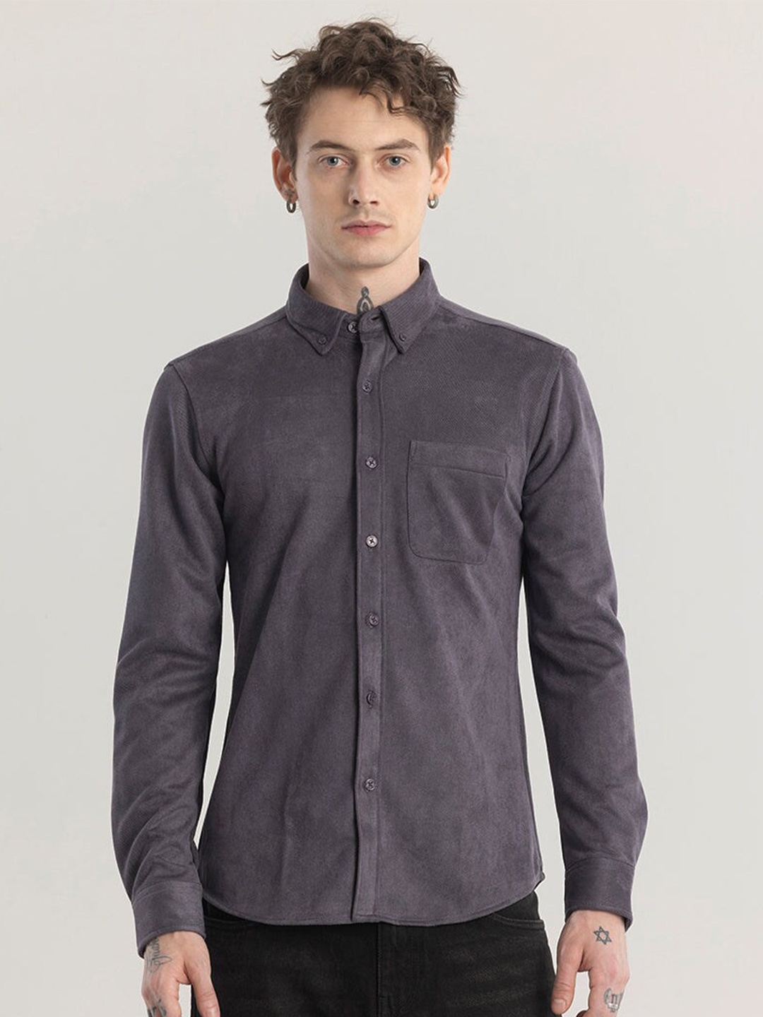 Snitch Button Down Collar Long Sleeves Classic Slim Fit Cotton Casual Shirt, Grey
Snitch Button Down Collar Long Sleeves Classic Slim Fit Cotton Casual Shirt, Grey