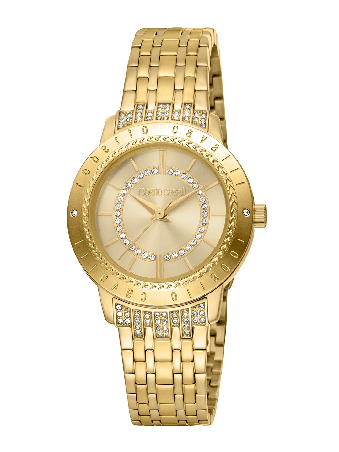 Roberto Cavalli Piacente Embellished Dial & Stainless Steel Analogue Watch RC5L030M0055, Gold
Roberto Cavalli Piacente Embellished Dial & Stainless Steel Analogue Watch RC5L030M0055, Gold