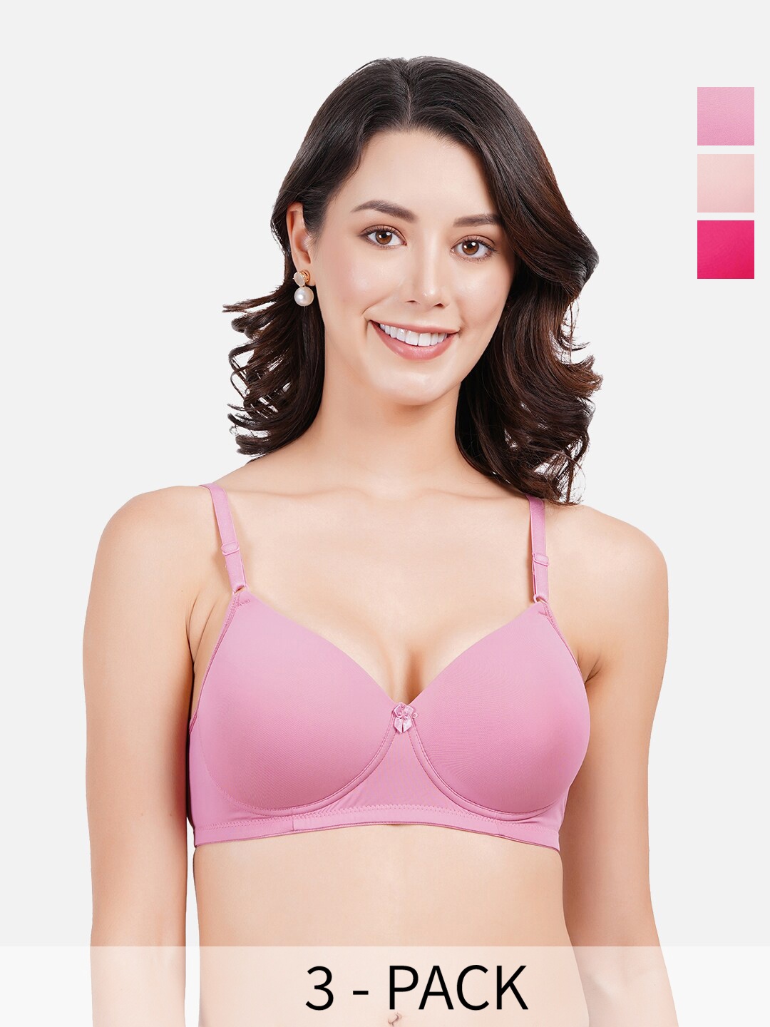 FIMS Pack Of 3 Full Coverage Lightly Padded Everyday Bras With All Day Comfort, Beige
FIMS Pack Of 3 Full Coverage Lightly Padded Everyday Bras With All Day Comfort, Beige