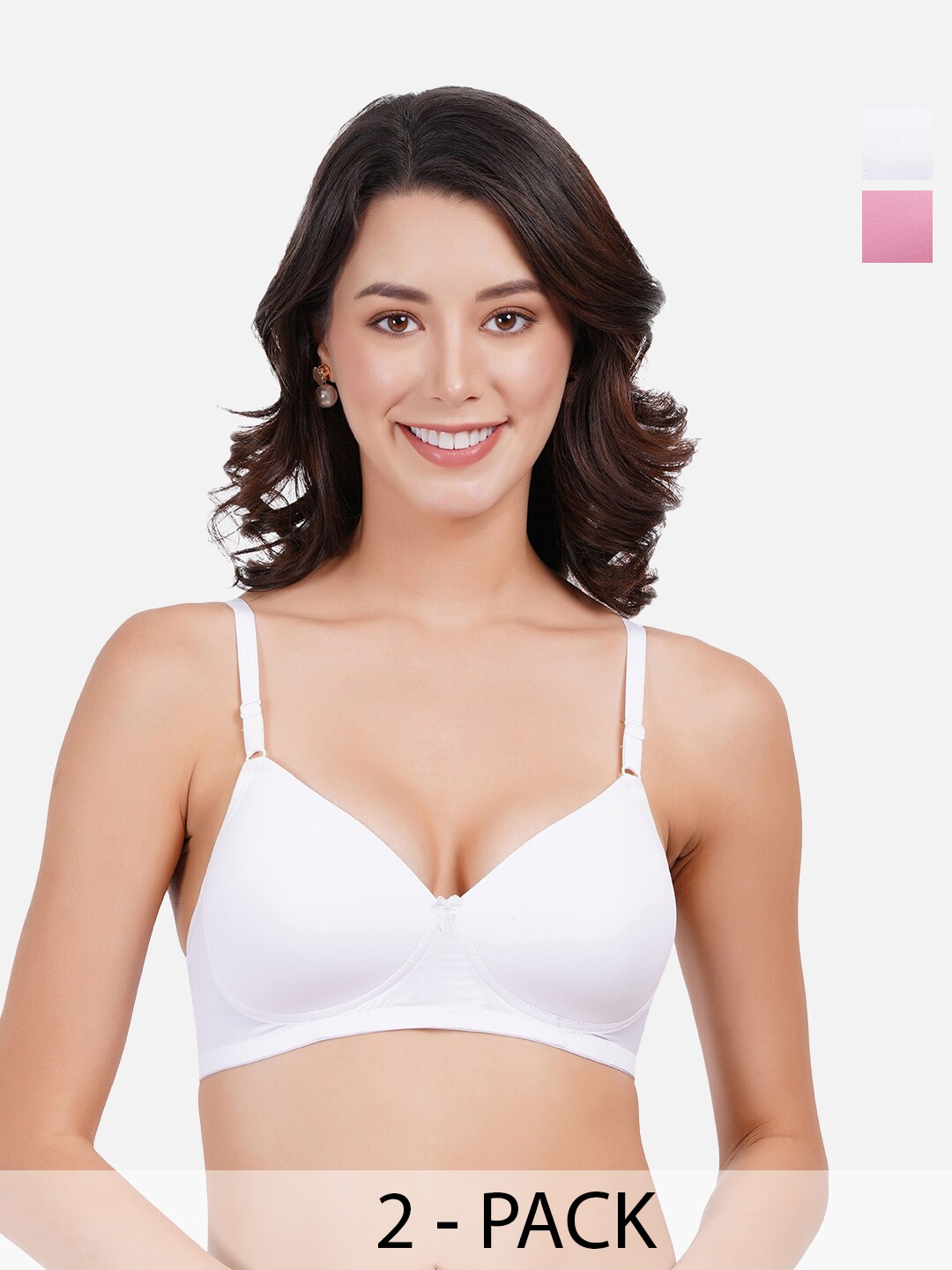 FIMS Pack of 2 Full Coverage Lightly Padded Everyday Bra With All Day Comfort, White
FIMS Pack of 2 Full Coverage Lightly Padded Everyday Bra With All Day Comfort, White