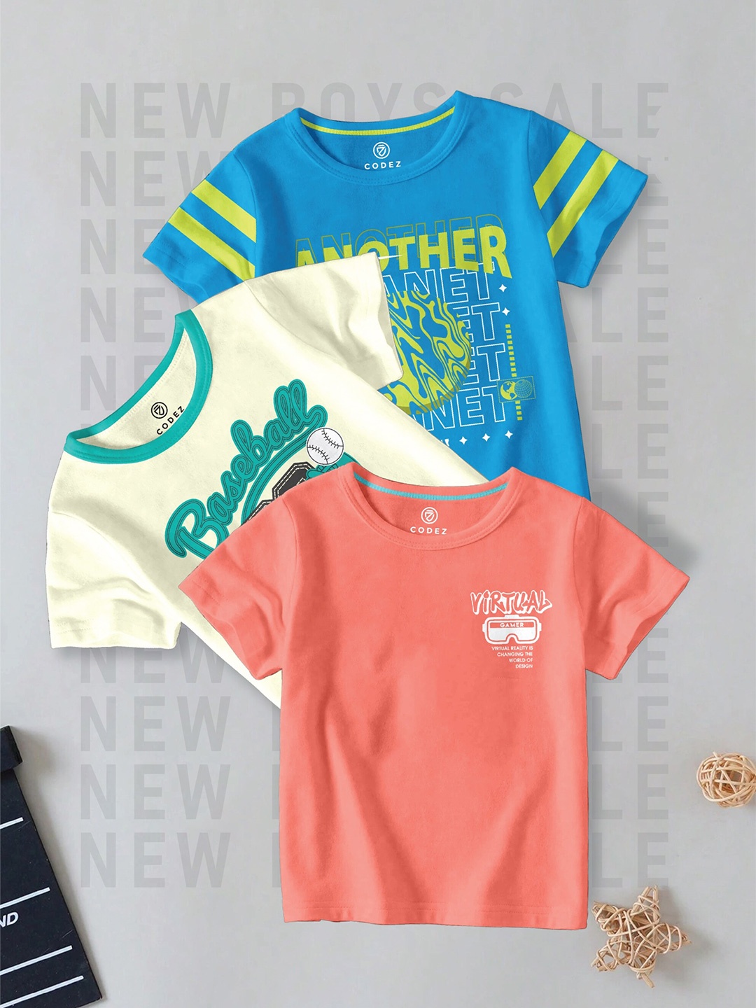 BAESD Boys Pack of 3 Typography Printed Round Neck Cotton T-shirt, Blue
BAESD Boys Pack of 3 Typography Printed Round Neck Cotton T-shirt, Blue