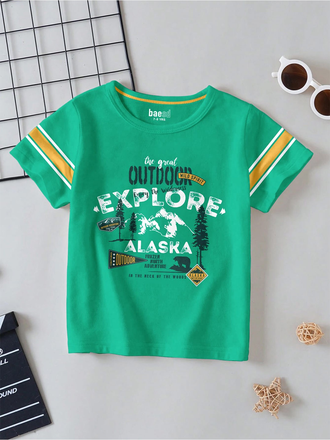 BAESD Boys Typography Printed Round Neck Short Sleeves Cotton T-shirt, Green
BAESD Boys Typography Printed Round Neck Short Sleeves Cotton T-shirt, Green