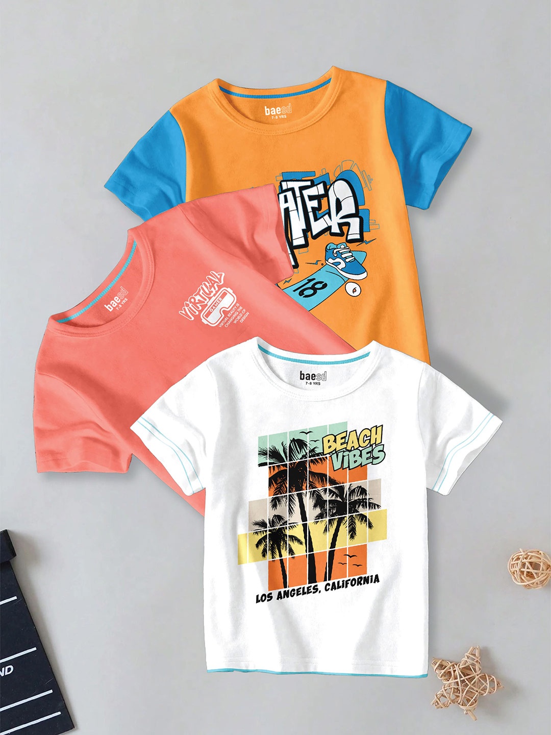 BAESD Boys Pack Of 3 Typography Printed Round Neck Short Sleeves Cotton T-shirt, Pink
BAESD Boys Pack Of 3 Typography Printed Round Neck Short Sleeves Cotton T-shirt, Pink