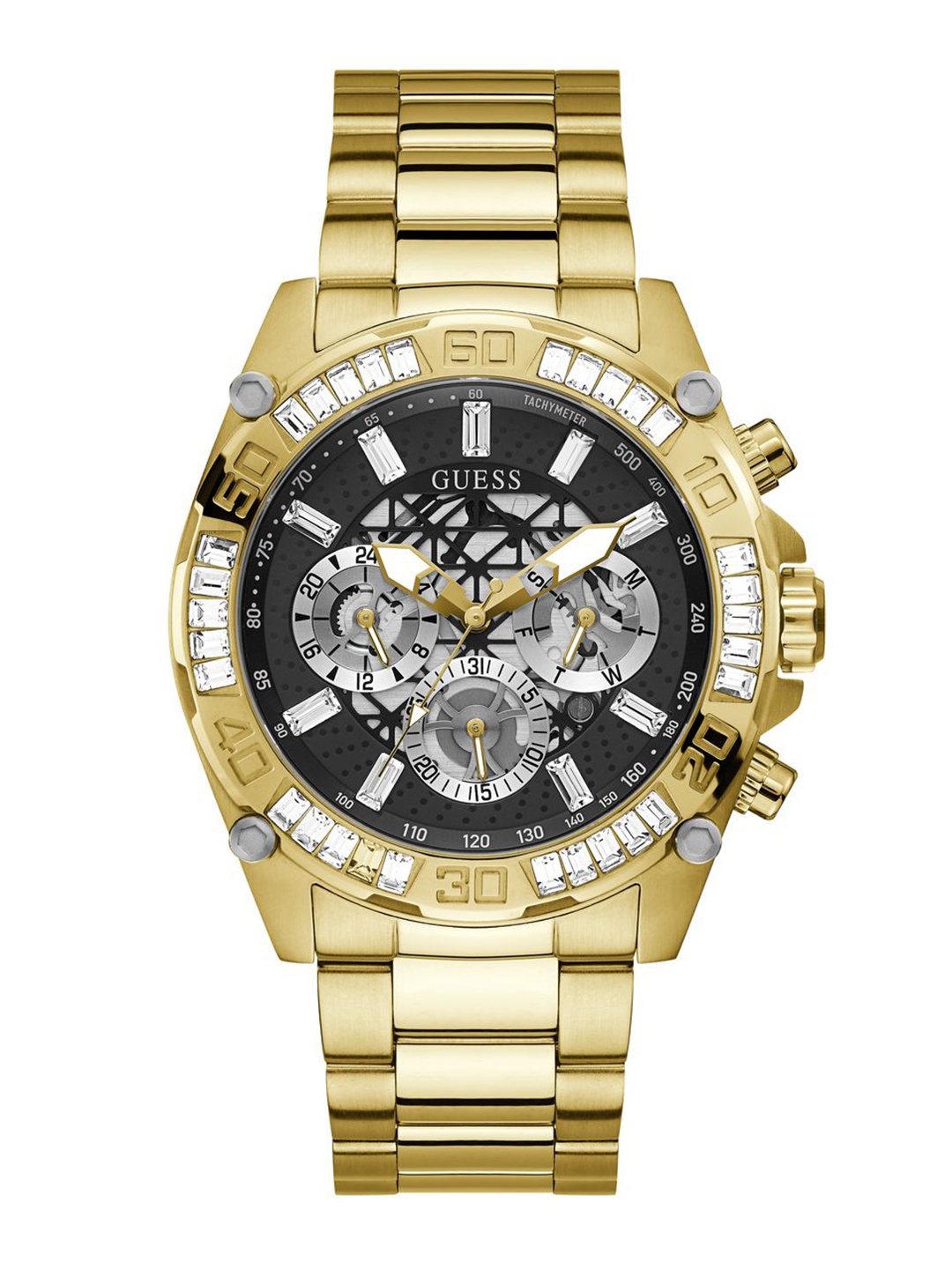 GUESS Dial & Bracelet Style Straps Analogue Multi Function Chronograph Watch - GW0390G2, Gold
GUESS Dial & Bracelet Style Straps Analogue Multi Function Chronograph Watch - GW0390G2, Gold