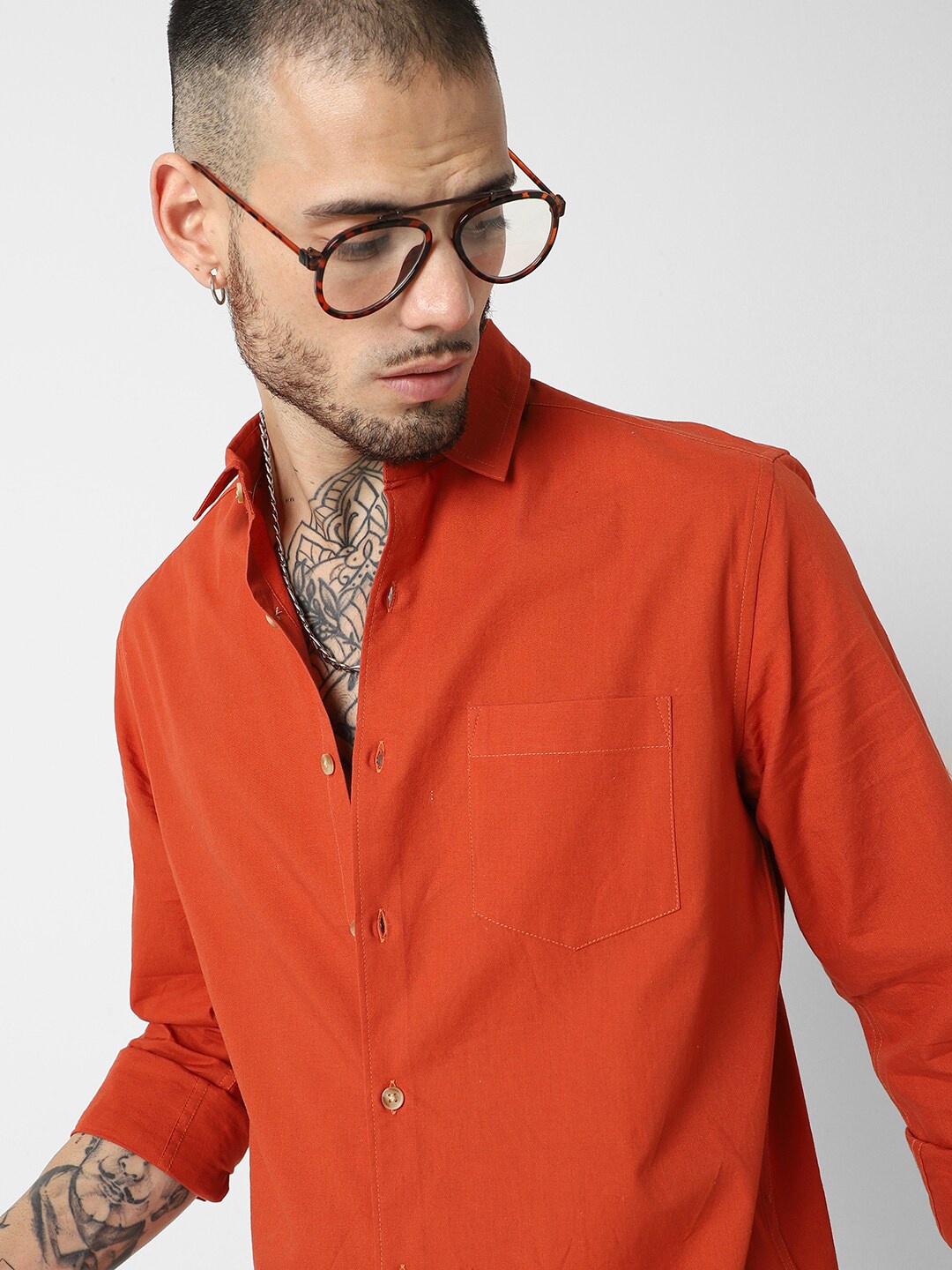 VASTRADO Classic Slim Fit Long Sleeves Spread Collar Cotton Opaque Casual Shirt, Rust
VASTRADO Classic Slim Fit Long Sleeves Spread Collar Cotton Opaque Casual Shirt, Rust