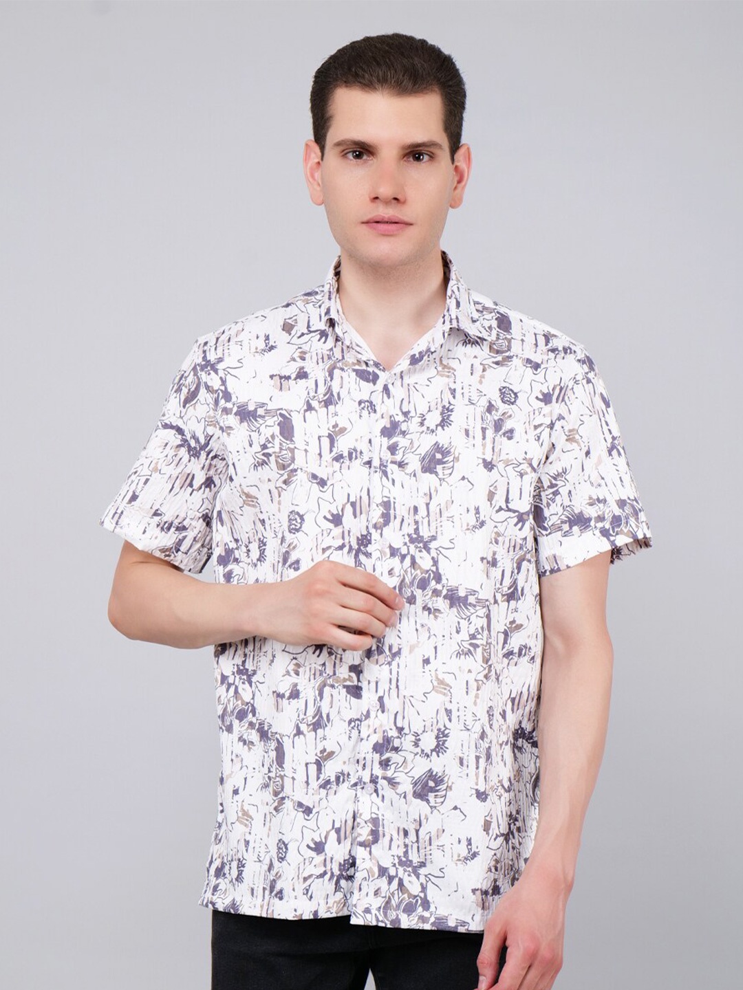 4400BC Floral Printed Spread Collar India Slim Regular Fit Cotton Casual Shirt, Off white
4400BC Floral Printed Spread Collar India Slim Regular Fit Cotton Casual Shirt, Off white