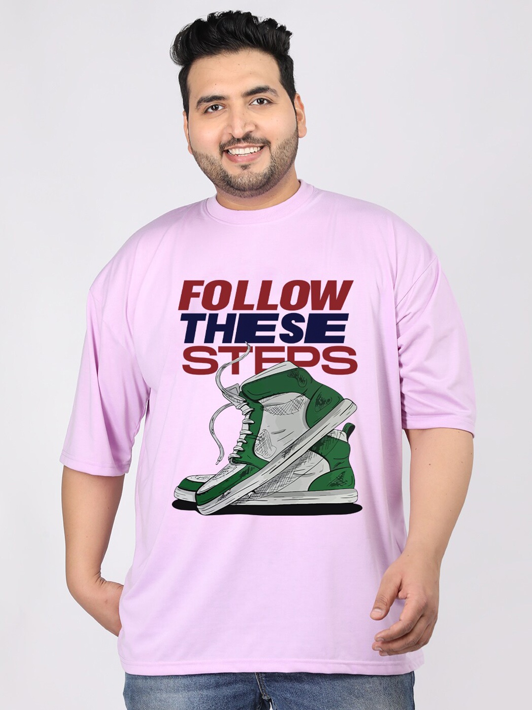 CHKOKKO Plus Typography Printed Drop-Shoulder Sleeves Oversized Cotton Casual T-shirt, Lavender
CHKOKKO Plus Typography Printed Drop-Shoulder Sleeves Oversized Cotton Casual T-shirt, Lavender