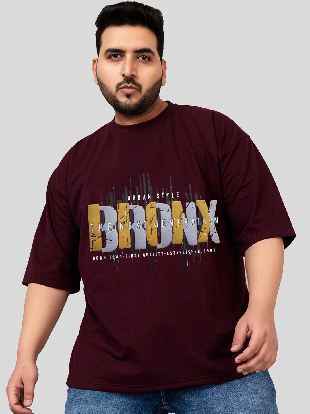 CHKOKKO Typography Printed Three-Quarter Sleeves Oversized Cotton Casual T-shirt, Maroon
CHKOKKO Typography Printed Three-Quarter Sleeves Oversized Cotton Casual T-shirt, Maroon