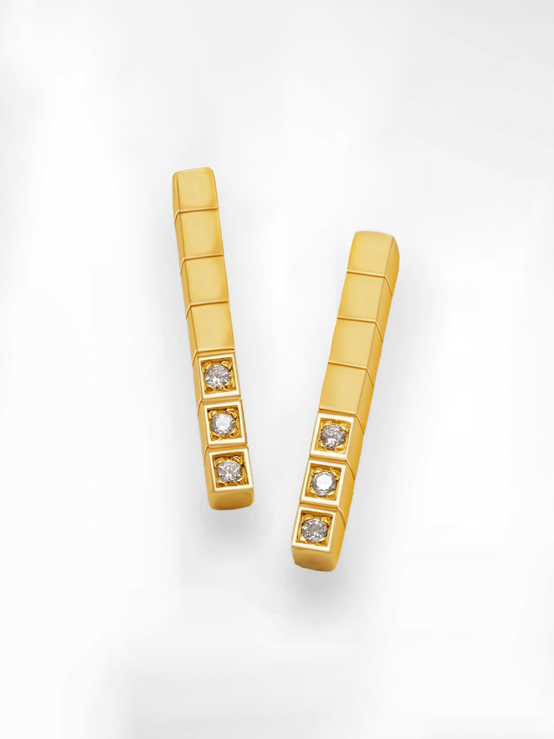 Trisu 925 Sterling Silver Gold-Plated Cubic Zirconia Studded Contemporary Drop Earrings
Trisu 925 Sterling Silver Gold-Plated Cubic Zirconia Studded Contemporary Drop Earrings