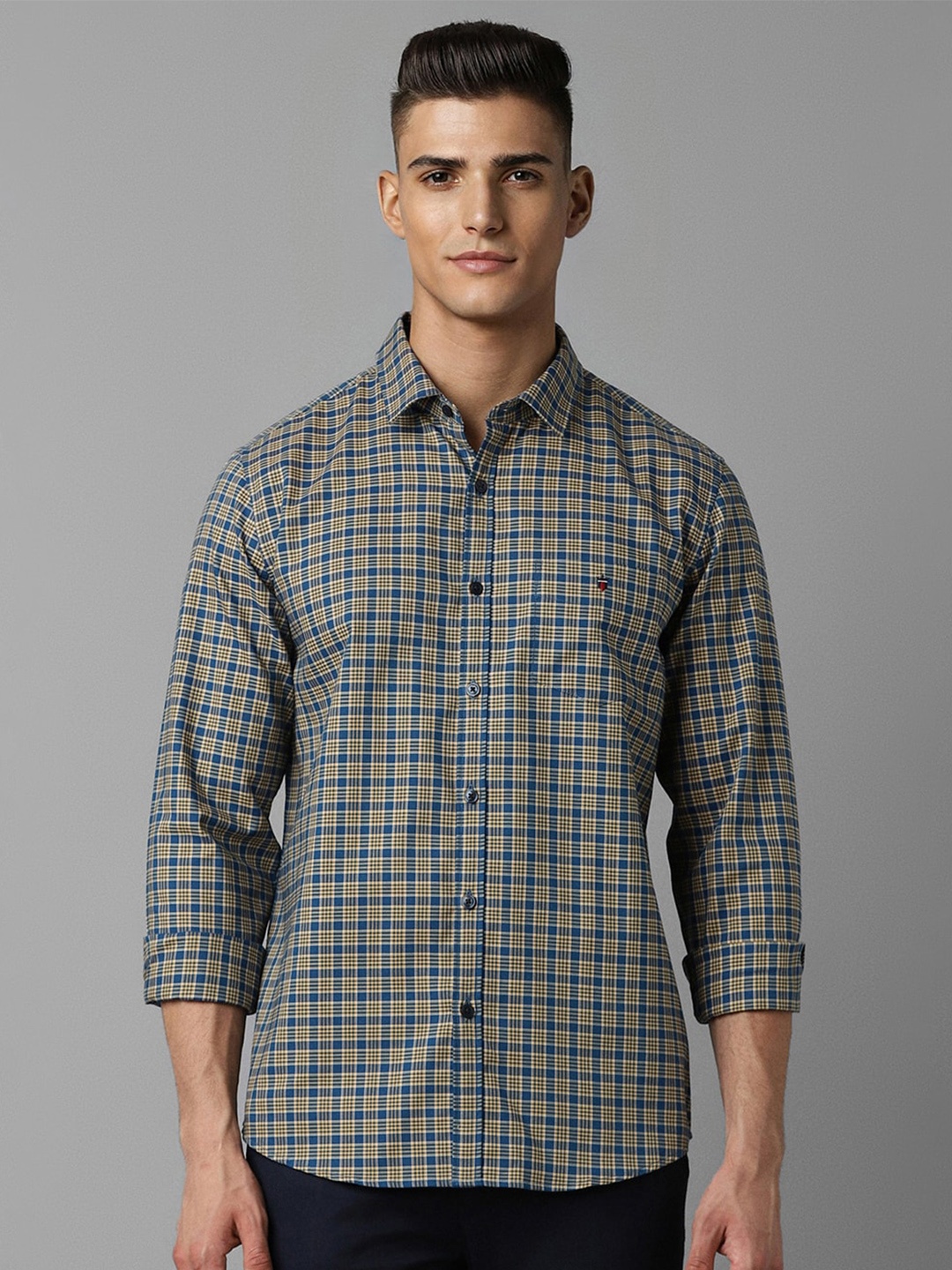 Louis Philippe Sport Spread Collar Long Sleeves Slim Fit Cotton Checked Casual Shirt, Blue
Louis Philippe Sport Spread Collar Long Sleeves Slim Fit Cotton Checked Casual Shirt, Blue