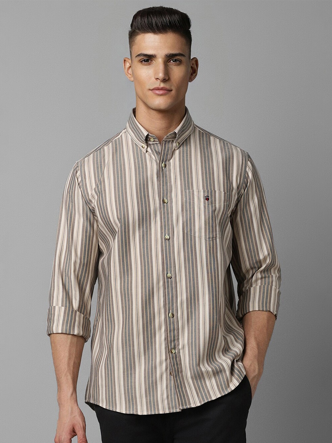 Louis Philippe Sport Slim Fit Button-Down Collar Striped Cotton Casual Shirt, Beige
Louis Philippe Sport Slim Fit Button-Down Collar Striped Cotton Casual Shirt, Beige