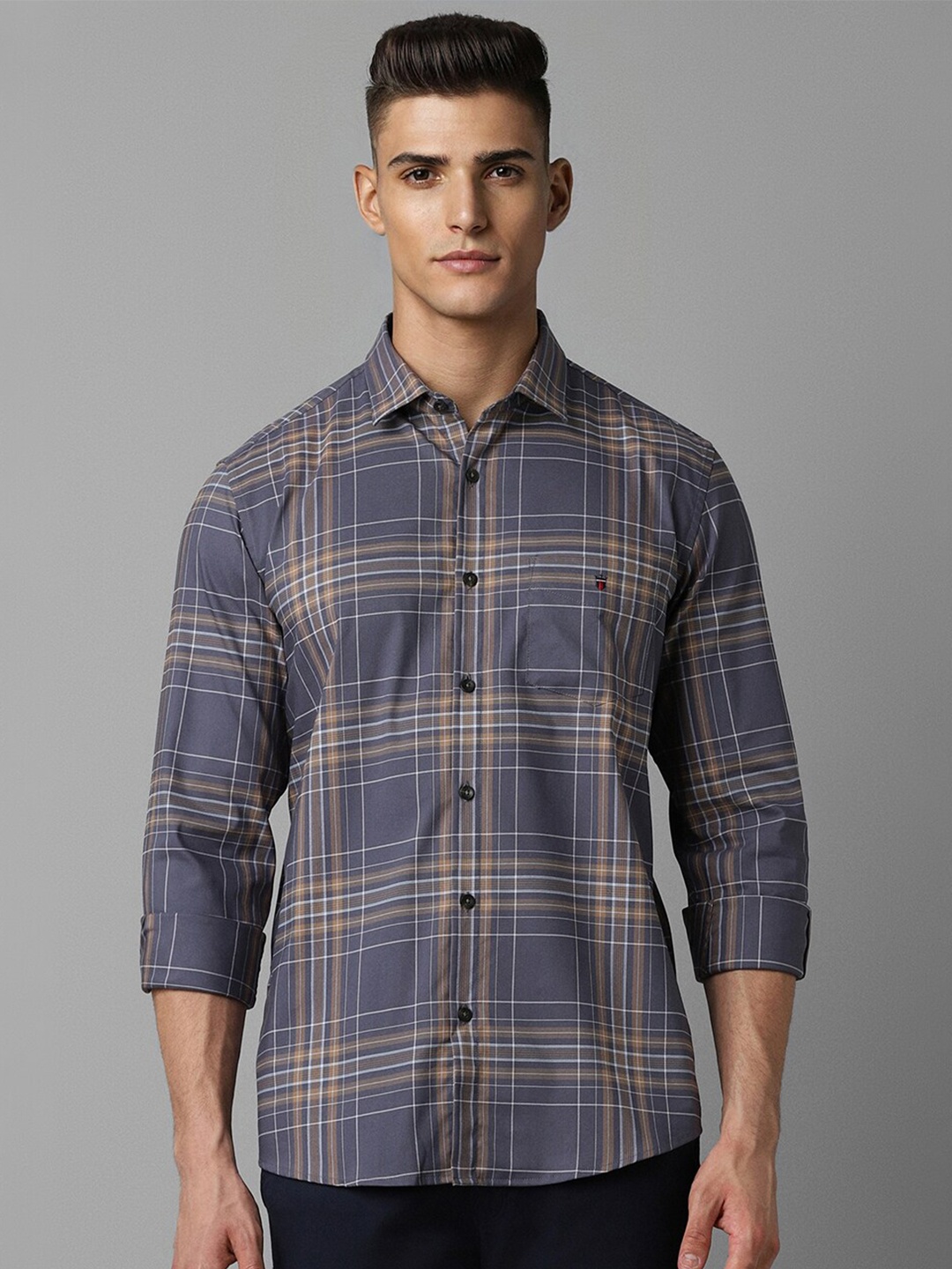 Louis Philippe Sport Slim Fit Spread Collar Checked Cotton Casual Shirt, Grey
Louis Philippe Sport Slim Fit Spread Collar Checked Cotton Casual Shirt, Grey