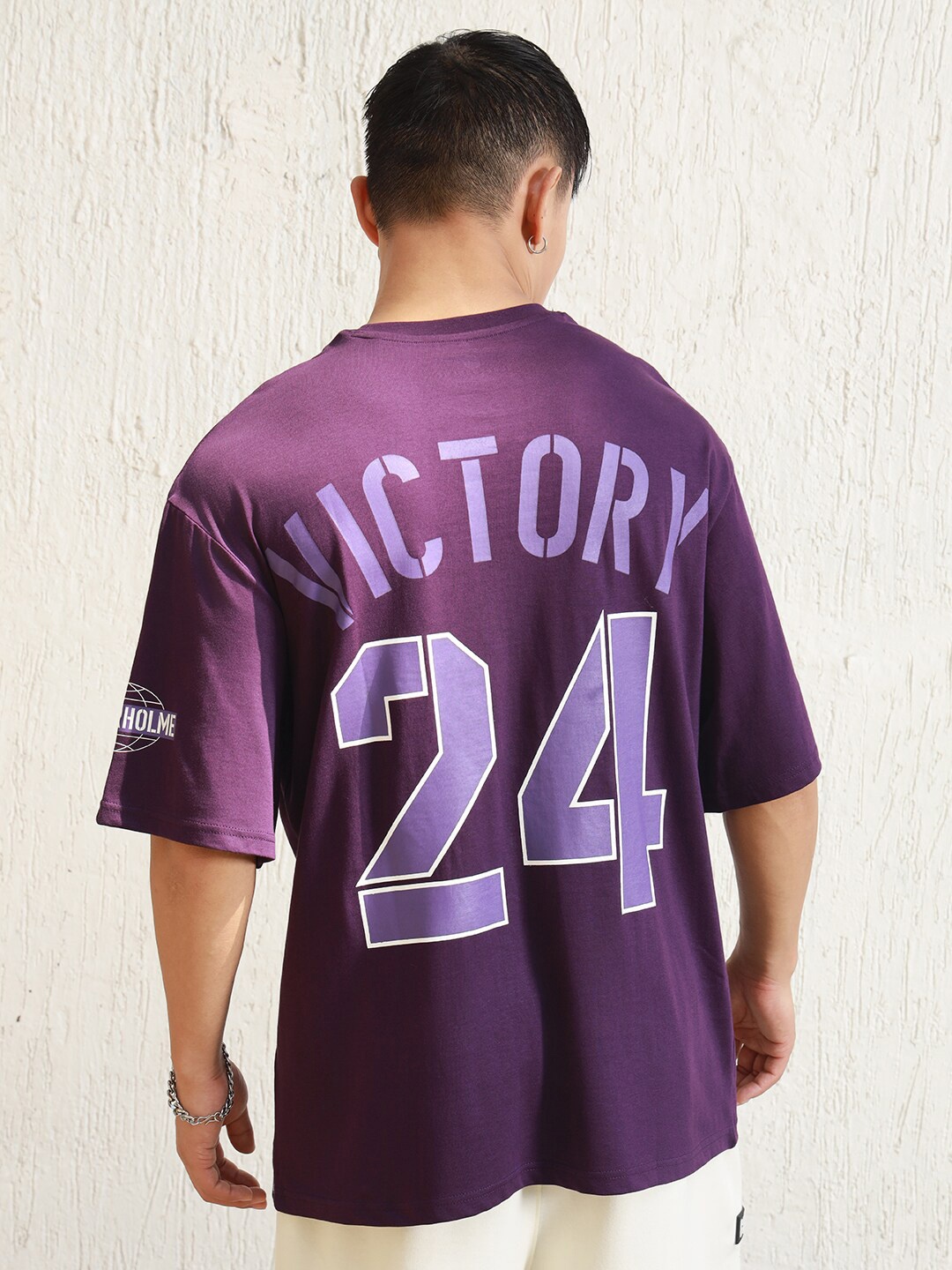 Hubberholme Typography Printed Drop Shoulder Pure Cotton Relaxed Fit T-shirt, Purple
Hubberholme Typography Printed Drop Shoulder Pure Cotton Relaxed Fit T-shirt, Purple