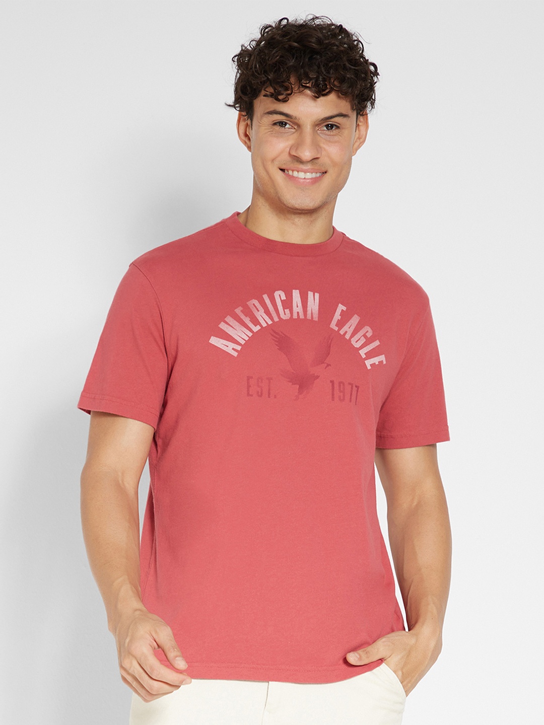 AMERICAN EAGLE OUTFITTERS Typography Printed Round Neck Short Sleeves Cotton T-shirt, Pink
AMERICAN EAGLE OUTFITTERS Typography Printed Round Neck Short Sleeves Cotton T-shirt, Pink