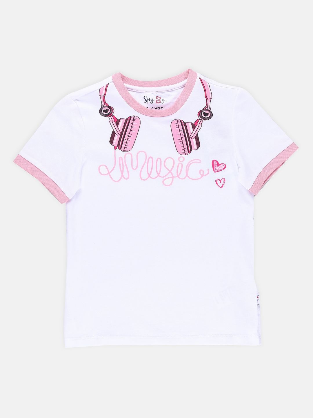 SPYBY Girls Typography Printed Short Sleeves Round Neck Cotton Applique T-shirt, White
SPYBY Girls Typography Printed Short Sleeves Round Neck Cotton Applique T-shirt, White