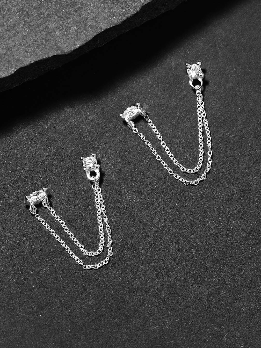 Accessorize London 925 Sterling Silver Hallmark Cubic Zirconia Sparkle Chain Earrings
Accessorize London 925 Sterling Silver Hallmark Cubic Zirconia Sparkle Chain Earrings
