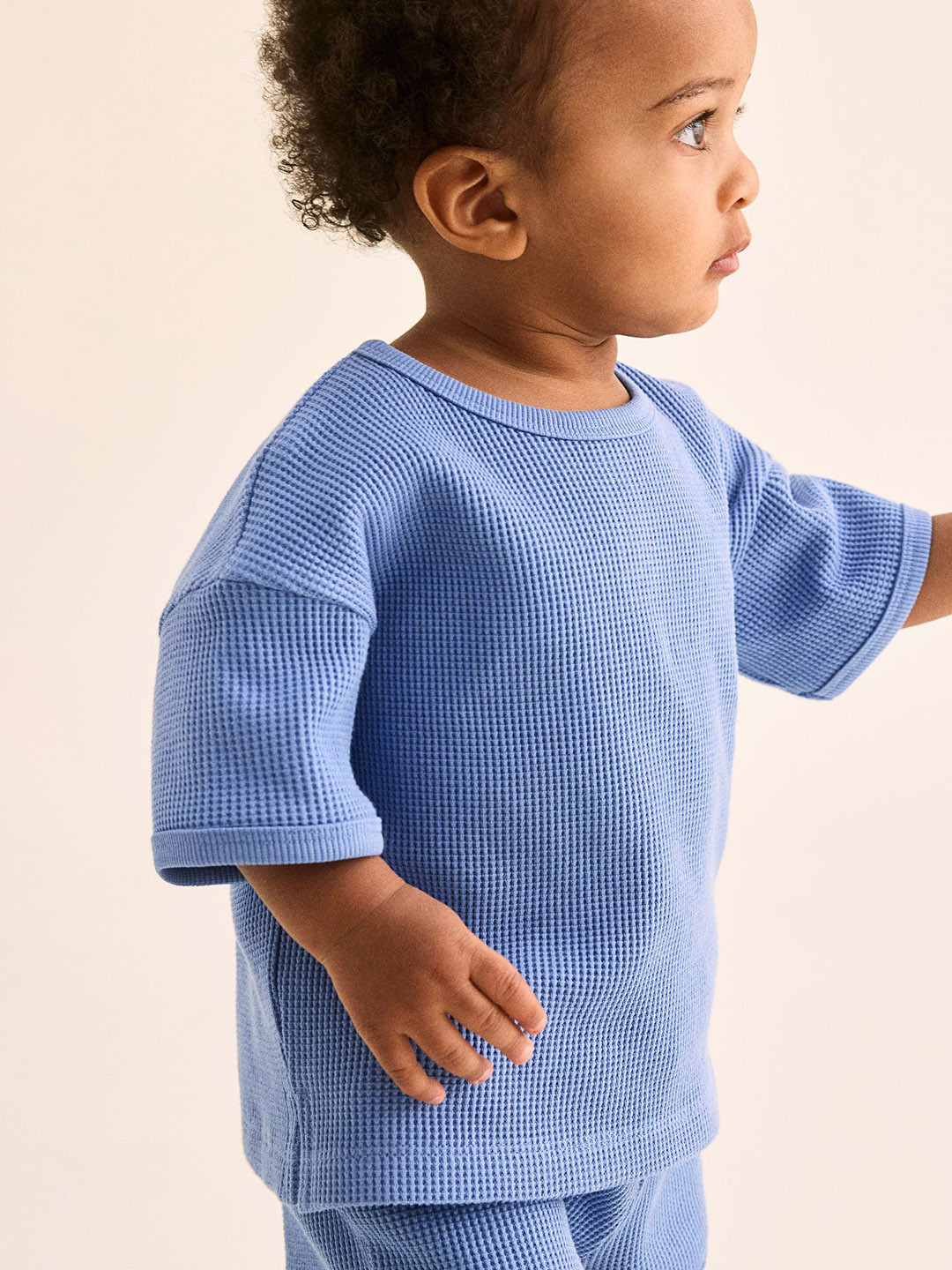 H&M Boys 2-Piece Waffled Cotton Set, Blue 
H&M Boys 2-Piece Waffled Cotton Set, Blue